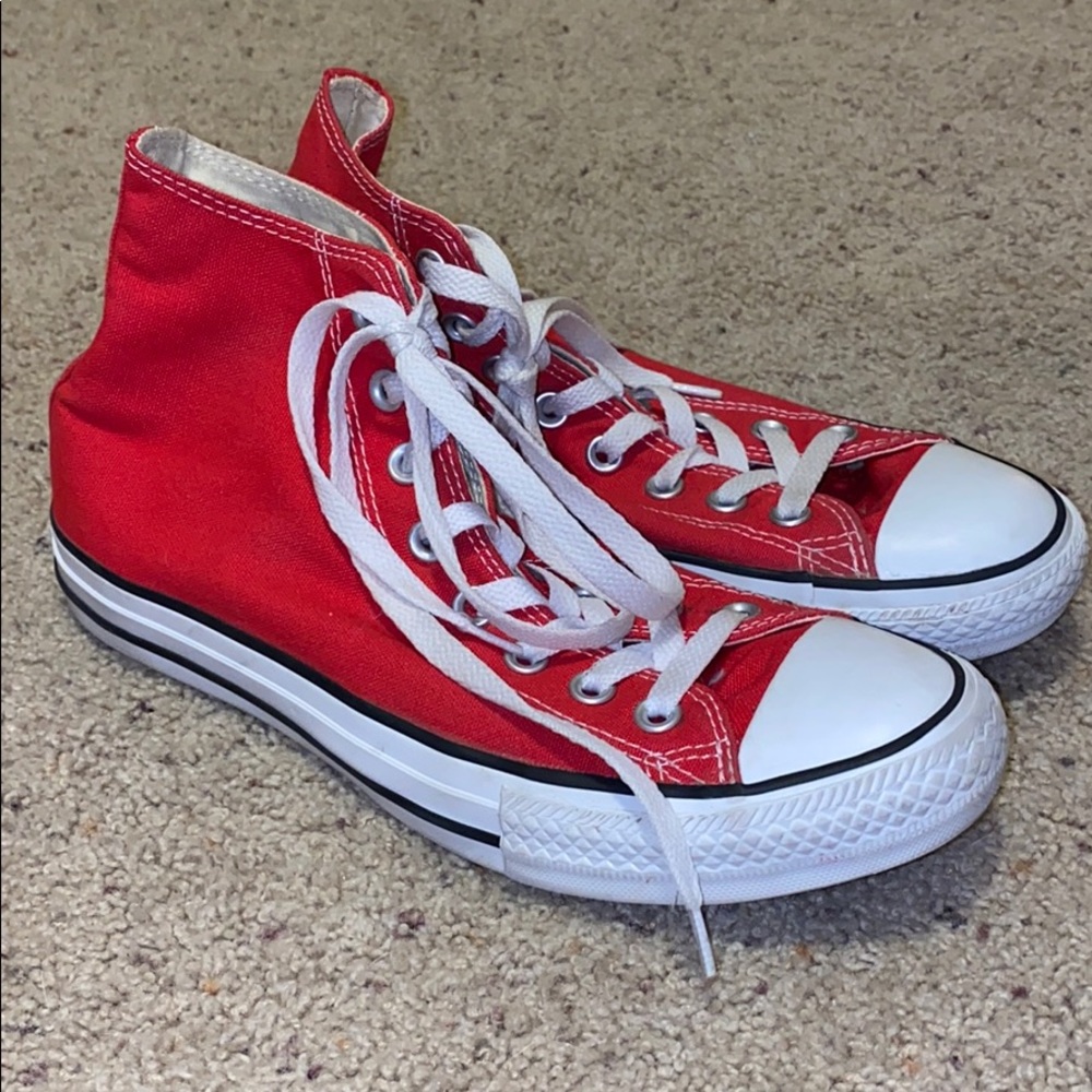 Red High Top Converse